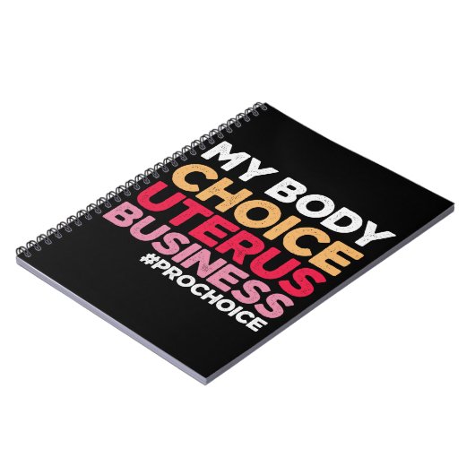 Mijn lichaamskeuze Uterus Business Prochoice femin Notitieboek (Linkerzijde)