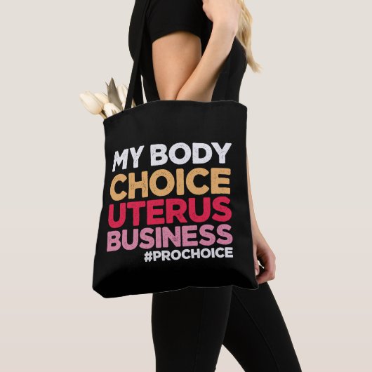 Mijn lichaamskeuze Uterus Business Prochoice femin Tote Bag (Dichtbij)