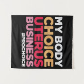 Mijn lichaamskeuze Uterus Business Prochoice femin Wandkleed (Voorkant (horizontaal))