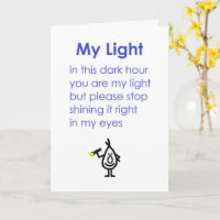 Mijn Licht, Een Grappig Gedicht Voor Een Goede Vri