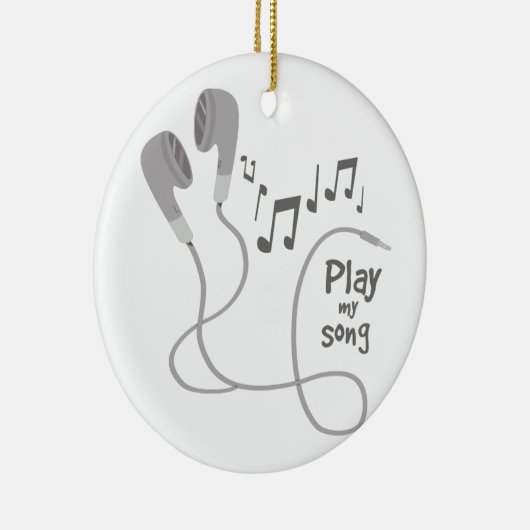 Mijn lied afspelen keramisch ornament (Rechts)