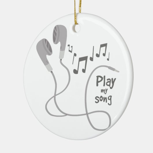 Mijn lied afspelen keramisch ornament (Links)