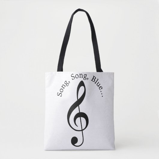 Mijn Lied Treble Sleutel Tote Bag (Voorkant)