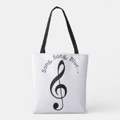 Mijn Lied Treble Sleutel Tote Bag (Achterkant)