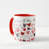 Mijn liefde aan jou, ik geef mijn hart - hart patr mok (Voorkant links)