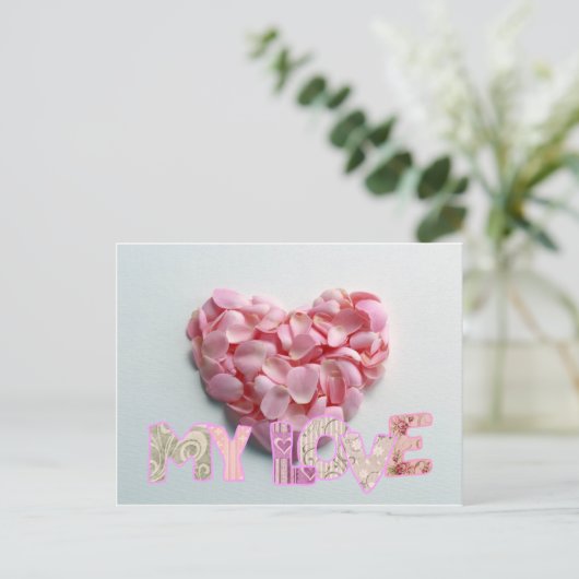 Mijn liefde briefkaart (Staand voorkant)