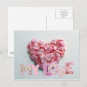 Mijn liefde briefkaart (Voorkant / Achterkant)