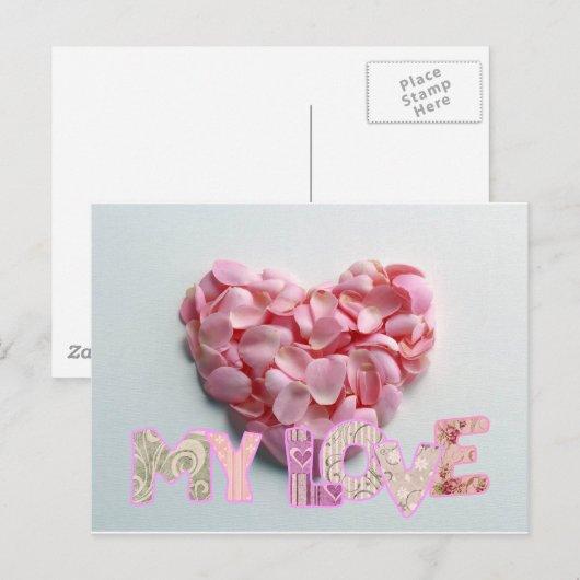 Mijn liefde briefkaart (Voorkant / Achterkant)