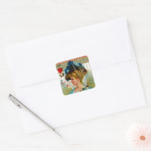 Mijn liefde denk aan mij vierkante sticker (Envelop)