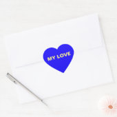 Mijn liefde Donk Blue Heart Sticker (Envelop)
