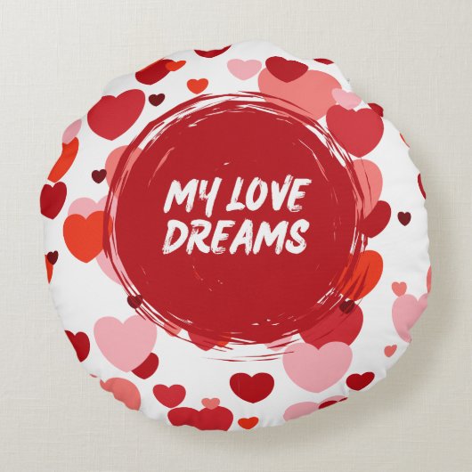 Mijn _Liefde_ Dromen_ Rond Kussen (Achterkant)