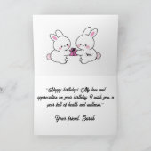 Mijn liefde en waardering voor jou op je verjaarda bedankkaart (Binnen)