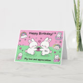 Mijn liefde en waardering voor jou op je verjaarda bedankkaart (Voorkant)