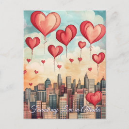 Mijn liefde gevonden in Atlanta USA Valentijnsdag Briefkaart