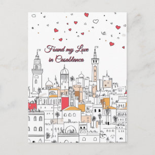 Mijn liefde gevonden in Casablanca Valentijnsdag Briefkaart