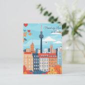 Mijn liefde gevonden in de Berlijnse Valentijnsdag Briefkaart (Staand voorkant)