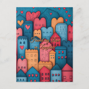 Mijn liefde gevonden in Zanzibar Valentijnsdag Briefkaart