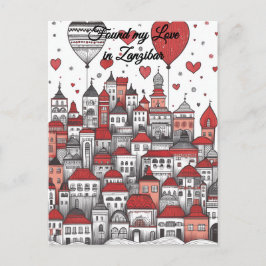 Mijn liefde gevonden in Zanzibar Valentijnsdag Briefkaart