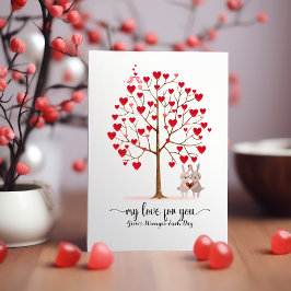 Mijn Liefde Groeit - Hart Boom Valentijnskaart Kaart
