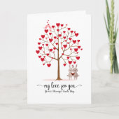 Mijn liefde groeit - Hartboom Valentijnsdagkaart Kaart (Voorkant)