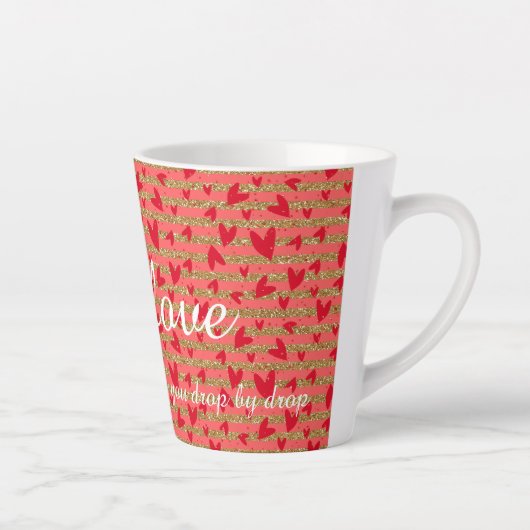 Mijn liefde ik wens versie 2. latte mok (Rechts)