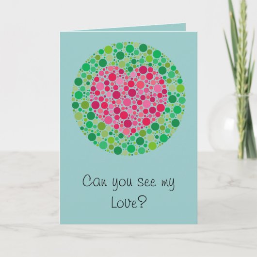 Mijn liefde is Colour Blind Valentijnsdag Card Feestdagen Kaart (Voorkant)