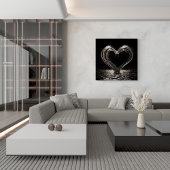 Mijn liefde is diep canvas afdruk