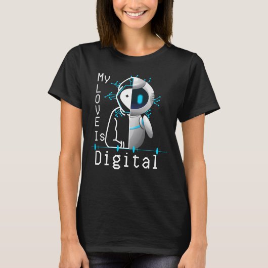Mijn liefde is digitaal.b t-shirt (Voorkant)
