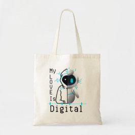 Mijn liefde is digitaal.w tote bag