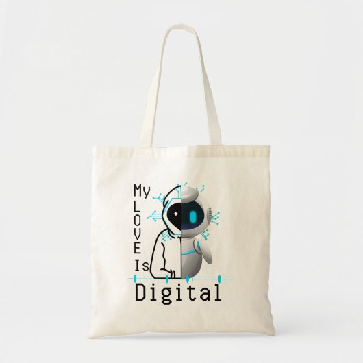 Mijn liefde is digitaal.w tote bag (Voorkant)