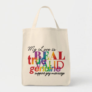 Mijn liefde is echt het homohuwelijk tote bag