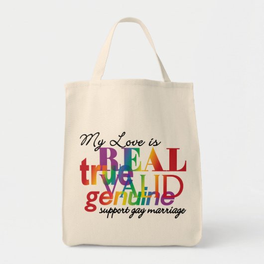 Mijn liefde is echt het homohuwelijk tote bag (Voorkant)