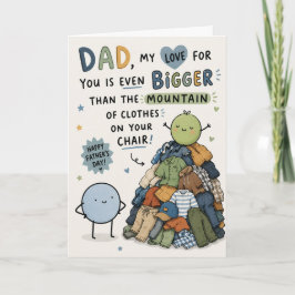 Mijn liefde is groter dan de berg wasgoed kaart