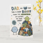 Mijn liefde is groter dan de berg wasgoed kaart (Gele Bloem)