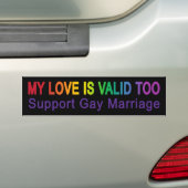 Mijn Liefde Is Ook Geldig Bumpersticker (Op auto)