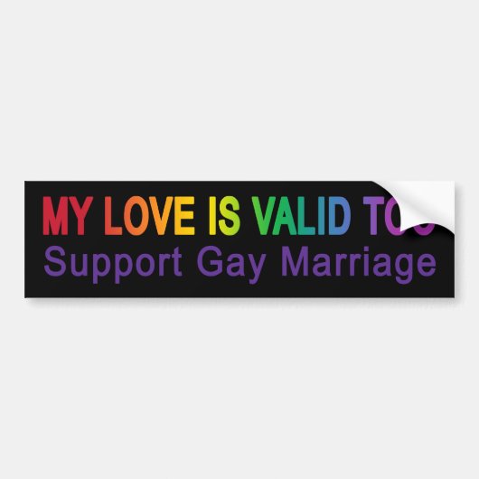 Mijn Liefde Is Ook Geldig Bumpersticker (Voorkant)