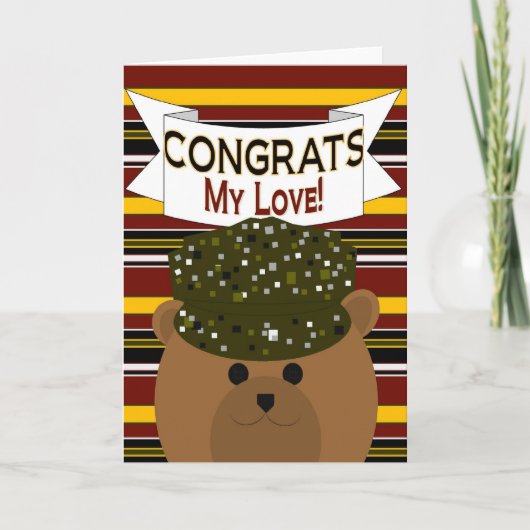 Mijn liefde - Legersoldaat Gefeliciteerd! Kaart (Voorkant)