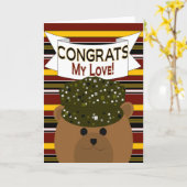 Mijn liefde - Legersoldaat Gefeliciteerd! Kaart (Gele Bloem)