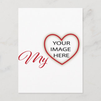 Mijn liefde met je beeld Hart Briefkaart