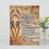 Mijn liefde | Mijn echtgenoot-Cadeau | Cute Quotte Menu (Staand voorkant)