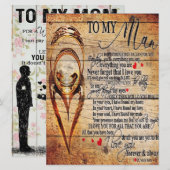 Mijn liefde | Mijn echtgenoot-Cadeau | Cute Quotte Menu (Voorkant / Achterkant)