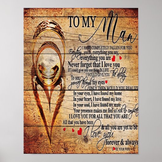 Mijn liefde | Mijn echtgenoot-Cadeau | Cute Quotte Poster (Voorkant)