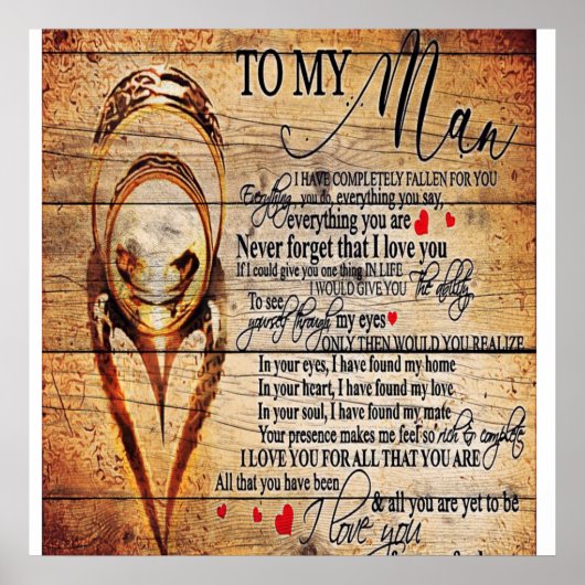 Mijn liefde | Mijn echtgenoot-Cadeau | Cute Quotte Poster (Voorkant)