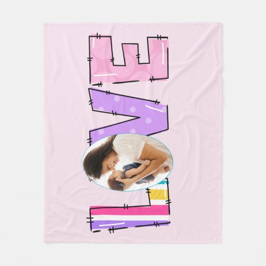 Mijn liefde Mijn familie | Creëer Uw eigen foto Fleece Deken (Voorkant)