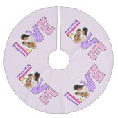 Mijn liefde Mijn familie | Creëer Uw eigen foto Kerstboom Rok (Voorkant)