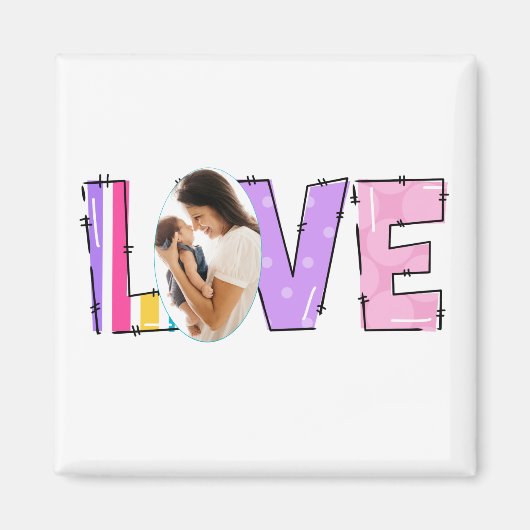 Mijn liefde Mijn familie | Creëer Uw eigen foto Magneet (Voorkant)