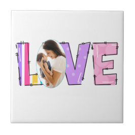 Mijn liefde Mijn familie | Creëer Uw eigen foto Tegeltje