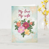 Mijn liefde, mijn vrouw kaart (Gele Bloem)