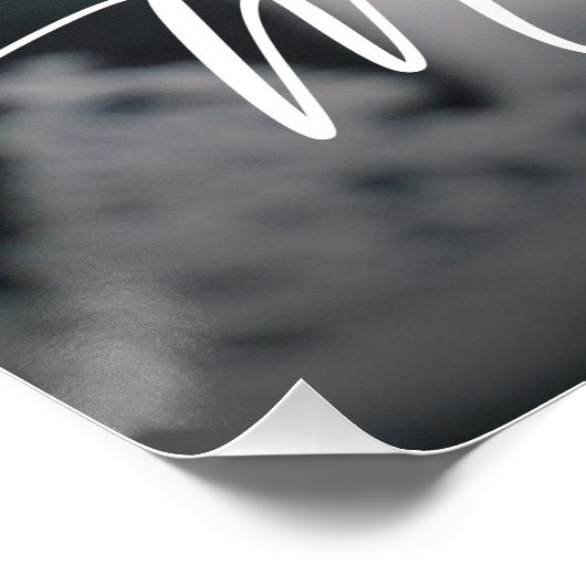 Mijn liefde Modern Script Trouwfoto Perfect Poster (Hoek)