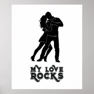 Mijn liefde rockt - Dansend paar Poster